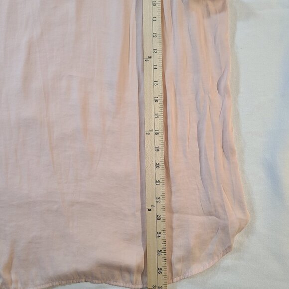 Loft Pink Sleeveless Blouse L Lightweight Sheer Layering Top Feminine Chic - Picture 4 of 6